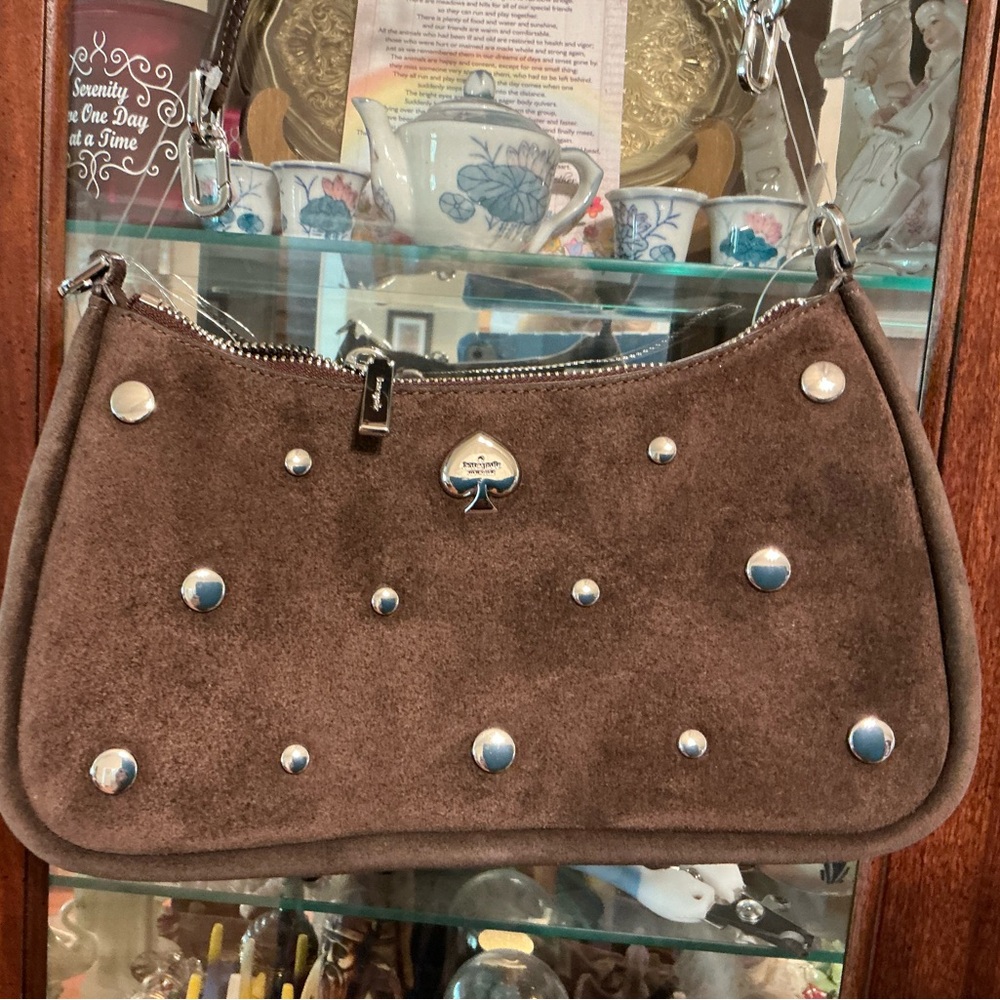 KATE SPADE Kayla Suede Studs Small Convertible Shoulder Bag - Picture 7 of 9